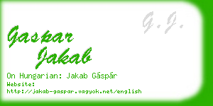 gaspar jakab business card